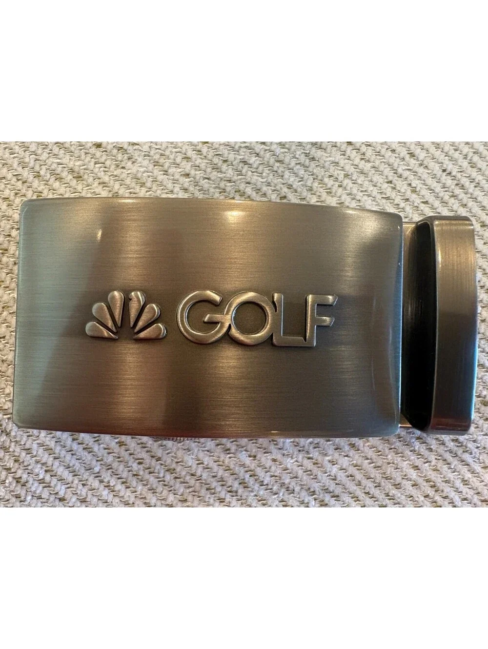 Dogleg Belts NBC Golf Ratchet Belt Brown Leather Gunmetal Buckle Cut to Fit